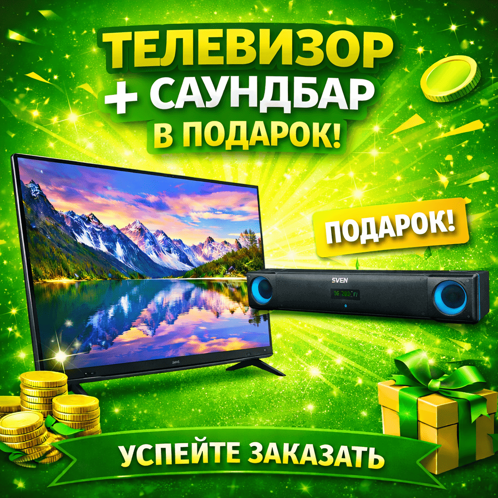 Телевизор + саундбар